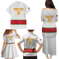 Custom Angola Football Family Matching Puletasi and Hawaiian Shirt Avante Palancas Negras - White - Wonder Print Shop