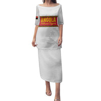 Custom Angola Football Family Matching Puletasi and Hawaiian Shirt Avante Palancas Negras - White - Wonder Print Shop