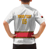 Custom Angola Football Family Matching Tank Maxi Dress and Hawaiian Shirt Avante Palancas Negras - White - Wonder Print Shop