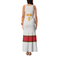 Custom Angola Football Family Matching Tank Maxi Dress and Hawaiian Shirt Avante Palancas Negras - White - Wonder Print Shop