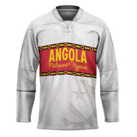 Custom Angola Football Hockey Jersey Avante Palancas Negras - White - Wonder Print Shop