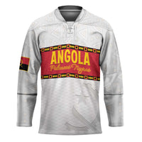 Custom Angola Football Hockey Jersey Avante Palancas Negras - White - Wonder Print Shop