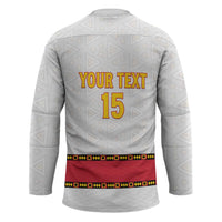 Custom Angola Football Hockey Jersey Avante Palancas Negras - White - Wonder Print Shop