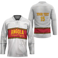 Custom Angola Football Hockey Jersey Avante Palancas Negras - White - Wonder Print Shop