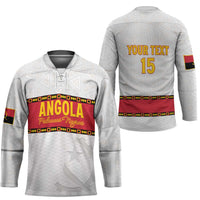 Custom Angola Football Hockey Jersey Avante Palancas Negras - White - Wonder Print Shop