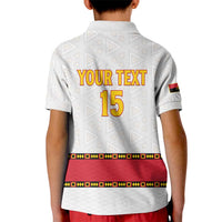 Custom Angola Football Kid Polo Shirt Avante Palancas Negras - White - Wonder Print Shop