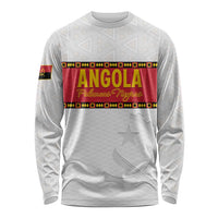 Custom Angola Football Long Sleeve Shirt Avante Palancas Negras - White - Wonder Print Shop