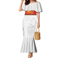 Custom Angola Football Mermaid Dress Avante Palancas Negras - White - Wonder Print Shop
