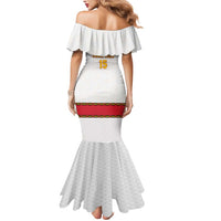 Custom Angola Football Mermaid Dress Avante Palancas Negras - White - Wonder Print Shop