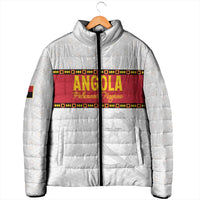 Custom Angola Football Padded Jacket Avante Palancas Negras - White - Wonder Print Shop