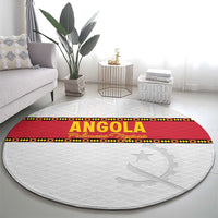 Angola Football Round Carpet Avante Palancas Negras - White - Wonder Print Shop