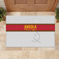 Angola Football Rubber Doormat Avante Palancas Negras - White - Wonder Print Shop