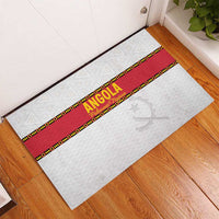 Angola Football Rubber Doormat Avante Palancas Negras - White - Wonder Print Shop