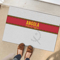 Angola Football Rubber Doormat Avante Palancas Negras - White - Wonder Print Shop
