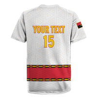 Custom Angola Football Rugby Jersey Avante Palancas Negras - White - Wonder Print Shop