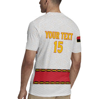 Custom Angola Football Rugby Jersey Avante Palancas Negras - White - Wonder Print Shop