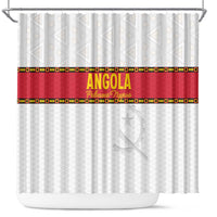 Angola Football Shower Curtain Avante Palancas Negras - White - Wonder Print Shop