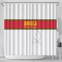 Angola Football Shower Curtain Avante Palancas Negras - White - Wonder Print Shop