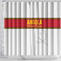 Angola Football Shower Curtain Avante Palancas Negras - White - Wonder Print Shop