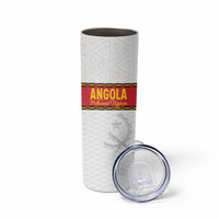 Custom Angola Football Skinny Tumbler Avante Palancas Negras - White - Wonder Print Shop