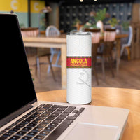 Custom Angola Football Skinny Tumbler Avante Palancas Negras - White - Wonder Print Shop