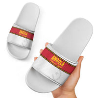 Angola Football Slide Sandals Avante Palancas Negras - White - Wonder Print Shop