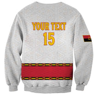 Custom Angola Football Sweatshirt Avante Palancas Negras - White - Wonder Print Shop