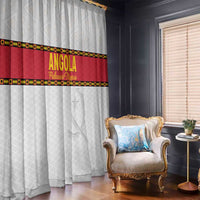 Angola Football Window Curtain Avante Palancas Negras - White - Wonder Print Shop