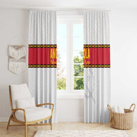 Angola Football Window Curtain Avante Palancas Negras - White - Wonder Print Shop