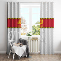 Angola Football Window Curtain Avante Palancas Negras - White - Wonder Print Shop