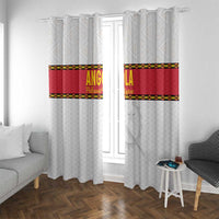 Angola Football Window Curtain Avante Palancas Negras - White - Wonder Print Shop