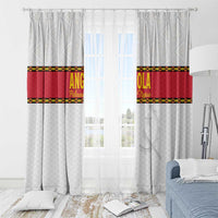 Angola Football Window Curtain Avante Palancas Negras - White - Wonder Print Shop