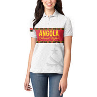 Custom Angola Football Women Polo Shirt Avante Palancas Negras - White - Wonder Print Shop