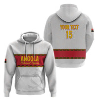 Custom Angola Football Zip Hoodie Avante Palancas Negras - White - Wonder Print Shop