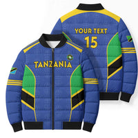 Custom Tanzania Football Bomber Puffer Jacket Go Taifa Stars Go - Wonder Print Shop
