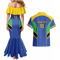 Custom Tanzania Football Couples Matching Mermaid Dress and Hawaiian Shirt Go Taifa Stars Go - Wonder Print Shop