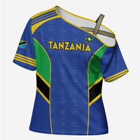 Custom Tanzania Football Cross Shoulder Shirt Go Taifa Stars Go - Wonder Print Shop