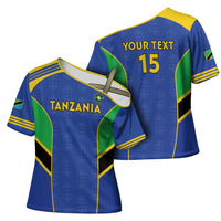 Custom Tanzania Football Cross Shoulder Shirt Go Taifa Stars Go - Wonder Print Shop