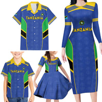 Custom Tanzania Football Family Matching Long Sleeve Bodycon Dress and Hawaiian Shirt Go Taifa Stars Go - Wonder Print Shop