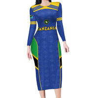 Custom Tanzania Football Family Matching Long Sleeve Bodycon Dress and Hawaiian Shirt Go Taifa Stars Go - Wonder Print Shop