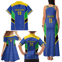 Custom Tanzania Football Family Matching Tank Maxi Dress and Hawaiian Shirt Go Taifa Stars Go - Wonder Print Shop