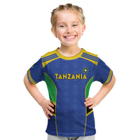 Custom Tanzania Football Kid T Shirt Go Taifa Stars Go - Wonder Print Shop