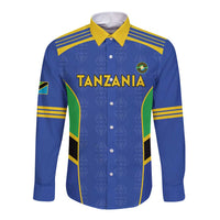 Custom Tanzania Football Long Sleeve Button Shirt Go Taifa Stars Go - Wonder Print Shop