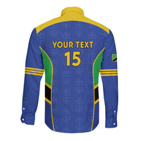 Custom Tanzania Football Long Sleeve Button Shirt Go Taifa Stars Go - Wonder Print Shop