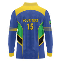 Custom Tanzania Football Long Sleeve Polo Shirt Go Taifa Stars Go - Wonder Print Shop