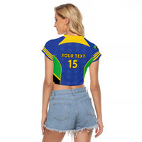 Custom Tanzania Football Raglan Cropped T Shirt Go Taifa Stars Go - Wonder Print Shop
