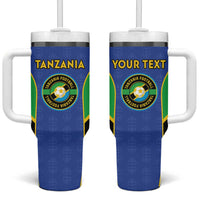 Custom Tanzania Football Tumbler With Handle Go Taifa Stars Go - Wonder Print Shop