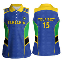 Custom Tanzania Football Women Sleeveless Polo Shirt Go Taifa Stars Go - Wonder Print Shop
