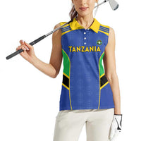 Custom Tanzania Football Women Sleeveless Polo Shirt Go Taifa Stars Go - Wonder Print Shop
