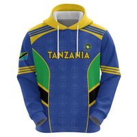 Custom Tanzania Football Zip Hoodie Go Taifa Stars Go - Wonder Print Shop
